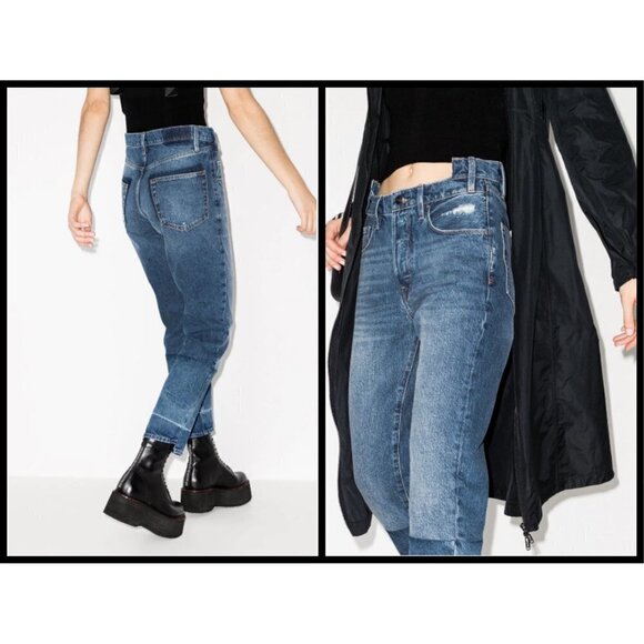 💕FRAME💕 Le Original Cloud Jeans ~ Aviation Ultra High Rise Straight Leg 23 NWT - Picture 8 of 16